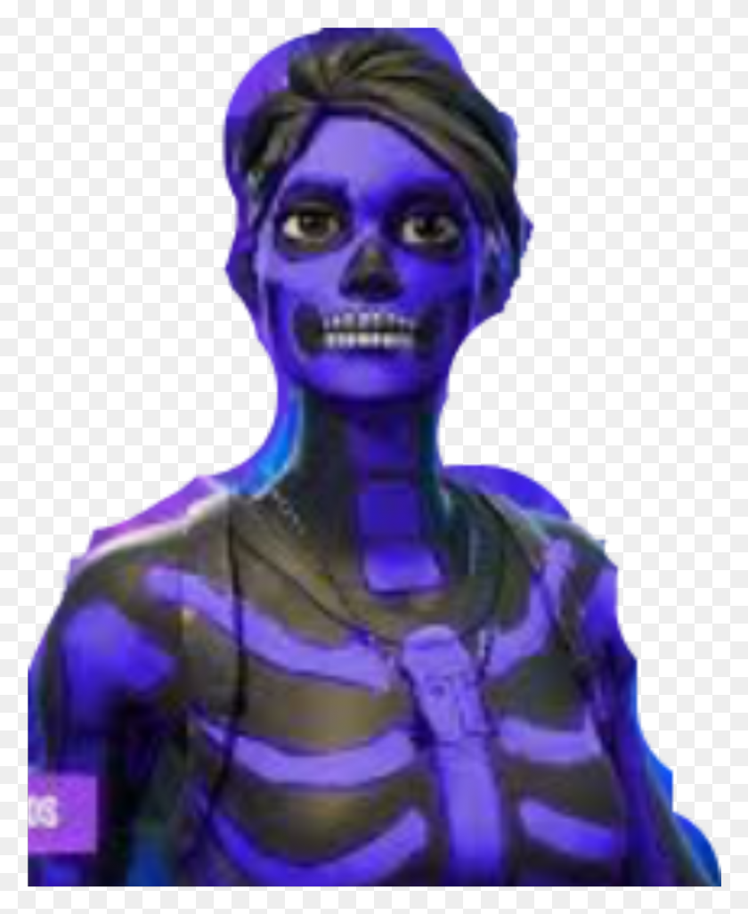 809x1002 Fortworth Purple Skull Skulltrooper Freetoedit Halloween Costume, Person, Human, Alien HD PNG Download