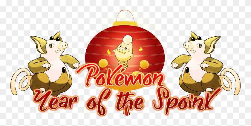 771x363 Descargar Png Forumevent General Pokmon Year Of The Spoink Festival Pokemon Grumpig, Texto, Comida, Dulces Hd Png