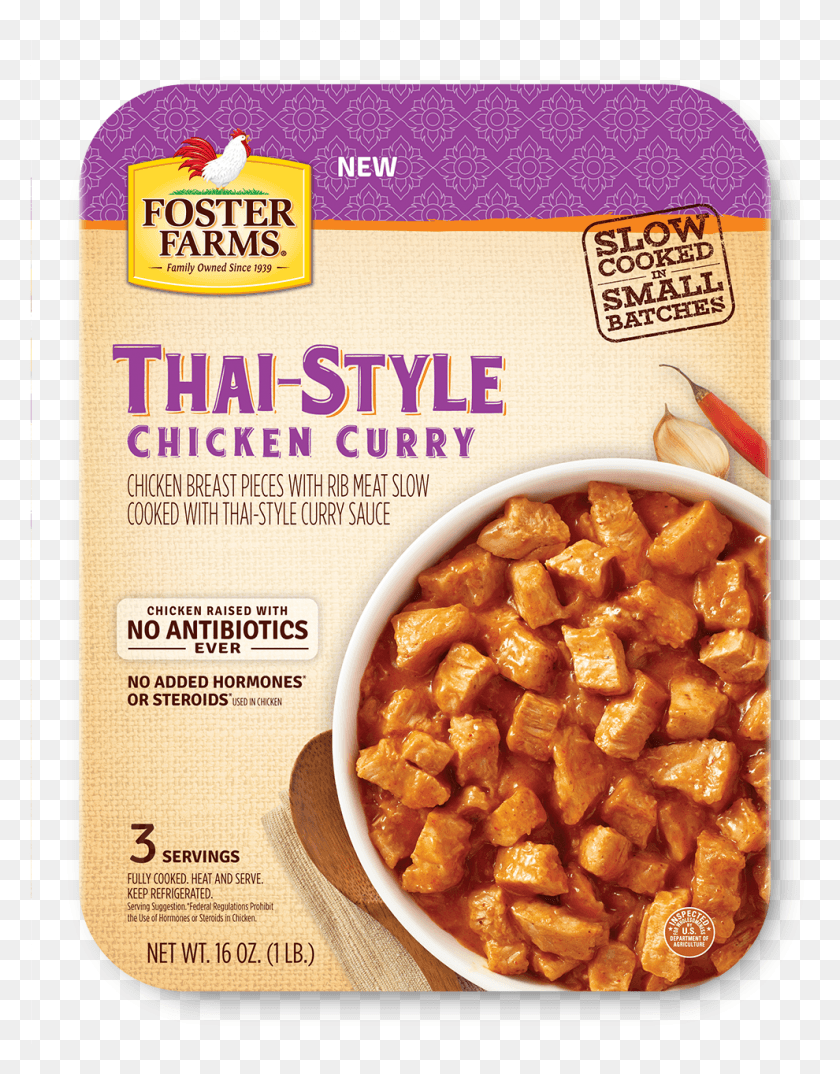 990x1288 Foster Farms Thai Style Chicken Curry 16 Oz Foster Farms Bowl, Food, Plant, Pickle HD PNG Download