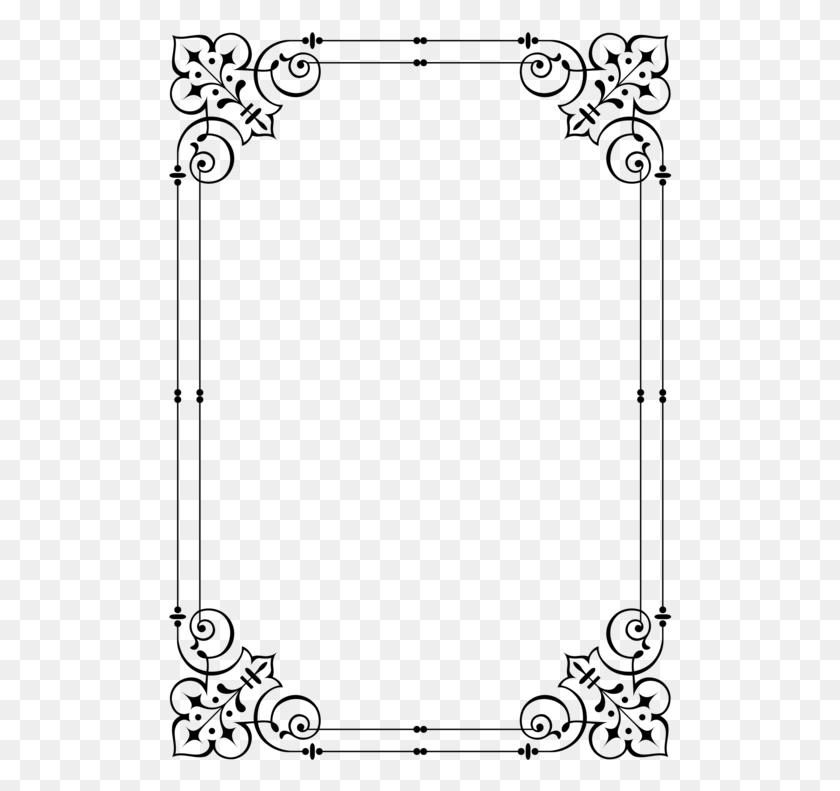 504x731 Fotki Borders For Paper Borders And Frames, Grey, World Of Warcraft Hd Png