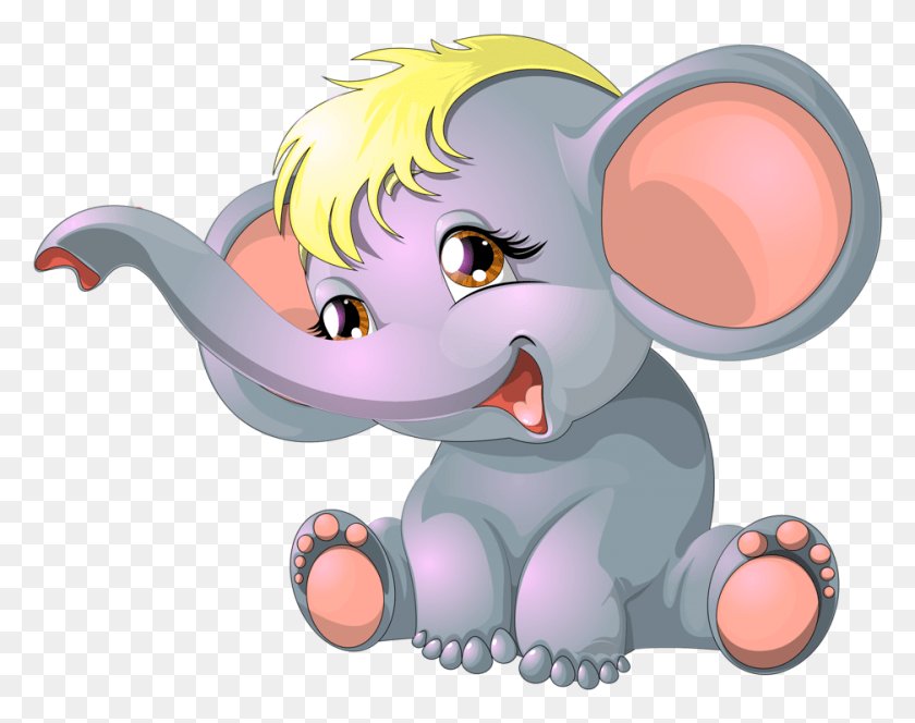 937x726 Fotki Cartoon Baby Animals Elephant Art Baby Elephant Guten Morgen Lustig Faschi G, Игрушка, Млекопитающее, Животное Hd Png Скачать