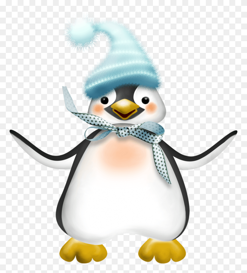 919x1024 Fotki Cute Clipart Penguin Clipart Simple Christmas Pingouin Anim, Bird, Animal, King Penguin Png Download
