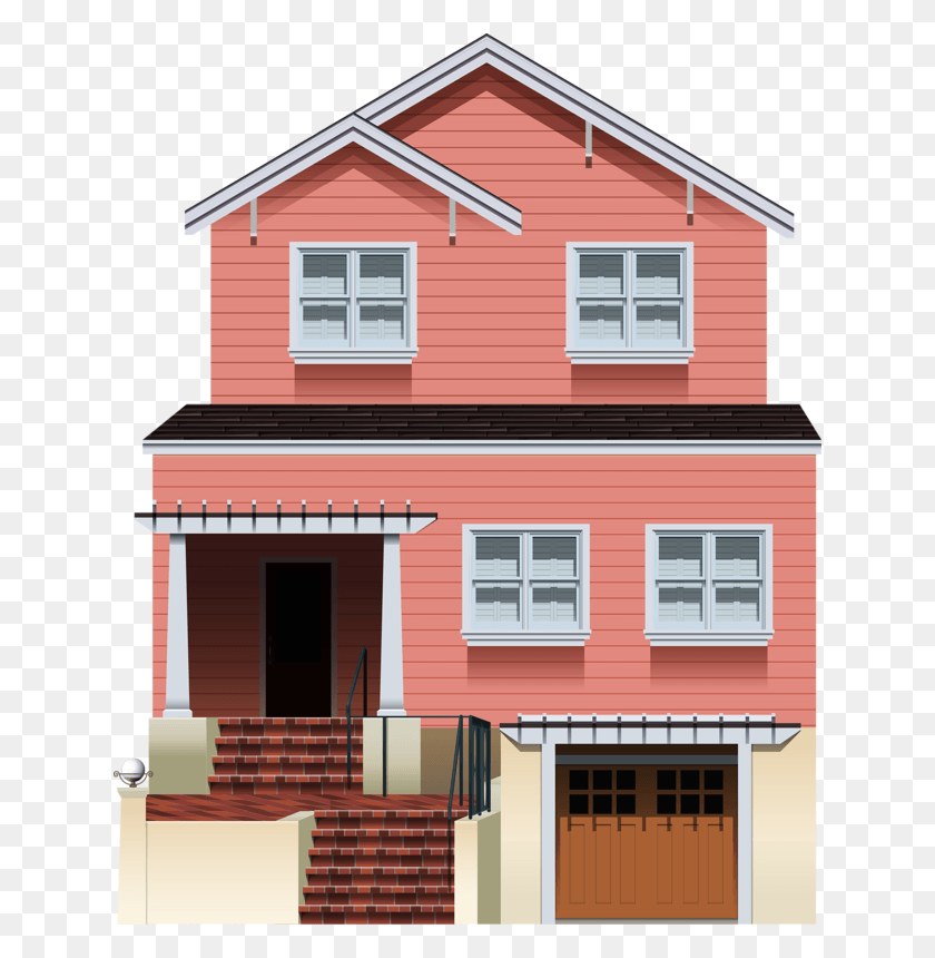 636x800 Fotki House Clipart Cute House Pink Houses Cottage Grande Maison Dessin, Vivienda, Edificio, Barrio Hd Png