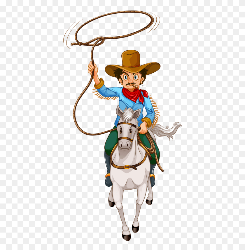 411x800 Foto Avtor Soloveika Na Yandeks Cowboy On Horse Clipart, Person, Human, Hat HD PNG Download