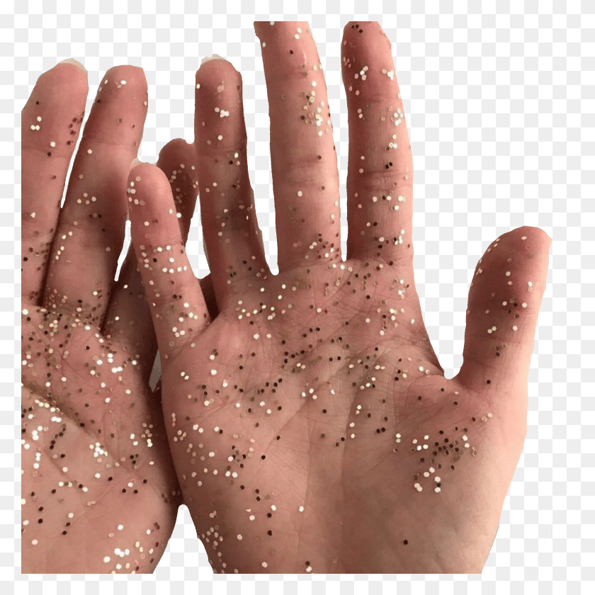 2048x2048 Fotografias Escarcha Neutro Oscuridad Escuela Glitter On Hands, Hand, Finger, Person Hd Png
