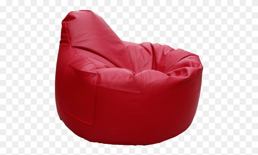 487x444 Fotoliu Beanbag Rosu Vedere Din Laterala Bean Bag Chair, Furniture, Cushion, Pillow HD PNG Download
