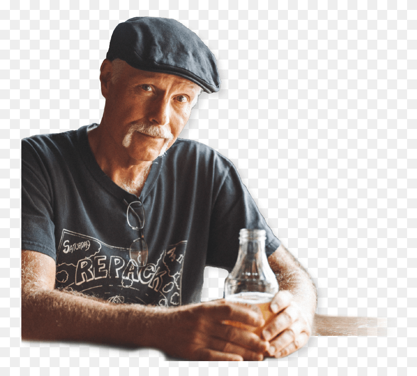 755x698 Founded 1977 By Joe Breeze Man, Person, Human, Beverage HD PNG Download