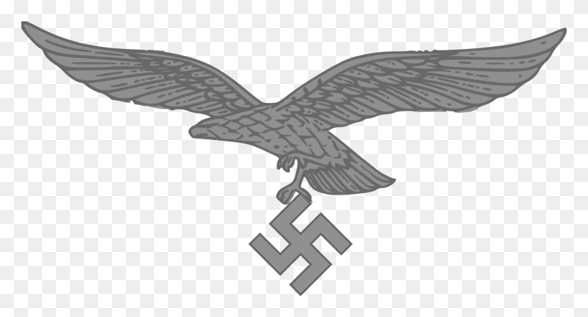 1992x1005 Founded In 1935 The German Air Force Soon Became The Luftwaffe Emblem, Bird, Animal, Flying Descargar Hd Png