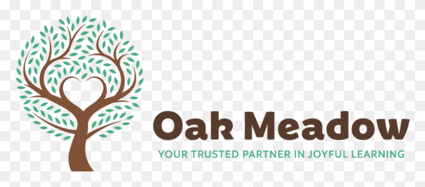 811x324 Fundada En 1975, Oak Meadow Ofrece Un Asequible Bien Redondeado Oak Meadow Logotipo De La Escuela, Texto, Símbolo, Alfabeto Hd Png Descargar