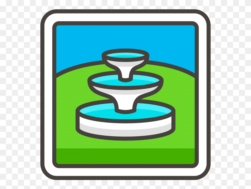 571x571 Fountain Emoji Icon, Label, Text, Water HD PNG Download