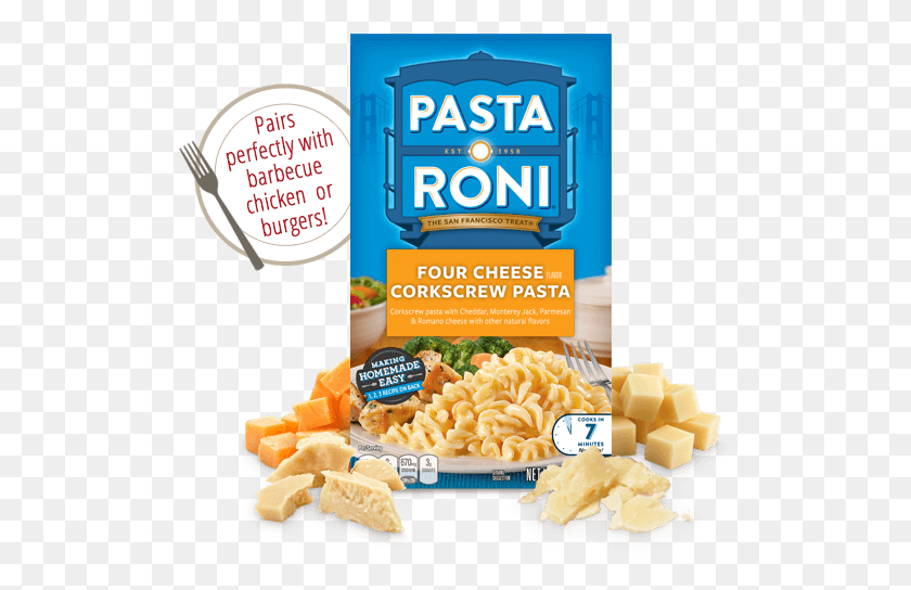 511x484 Four Cheese Corkscrew Pasta Flavor Pasta Roni Angel Hair Pasta, Macaroni, Food, Tin HD PNG Download