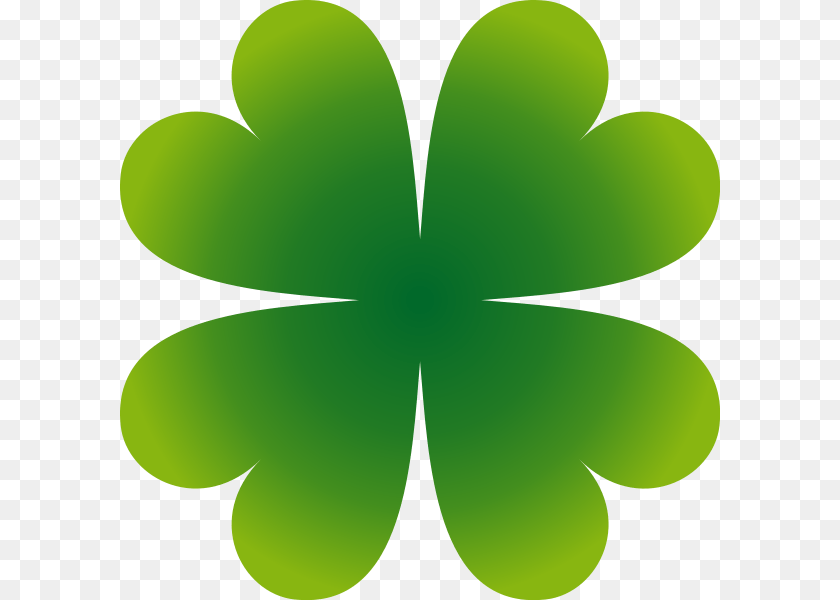 600x600 Four Leaf Clover Clip Arts For Web, Green, Plant, Astronomy, Moon Sticker PNG