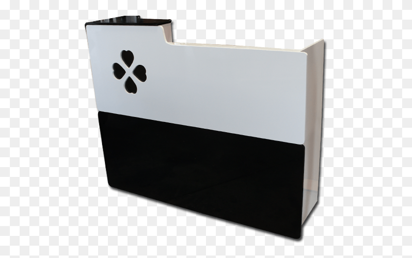 497x465 Four Leaf Clover Spa Salon Reception Desk Blackwhite Box, File Binder, File Folder HD PNG Download
