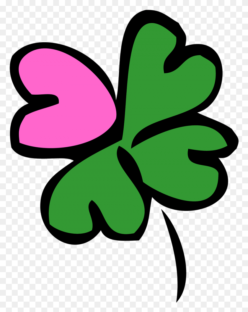 960x1225 Four Leaf Clover With A Heart Four Leaf Clover With Hearts, Leaf, Plant, Green HD PNG Download