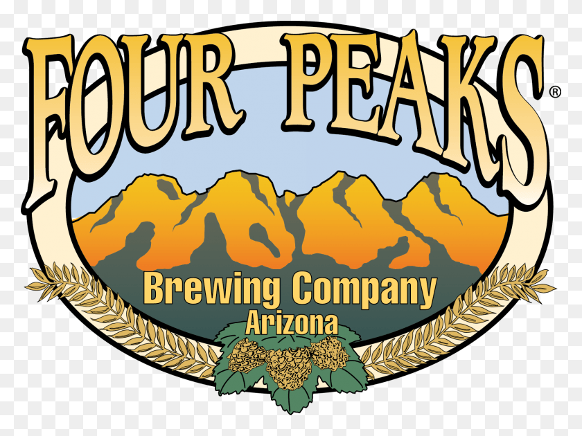 1668x1221 Four Peaks Brewery Logo, Etiqueta, Texto, Planta Hd Png