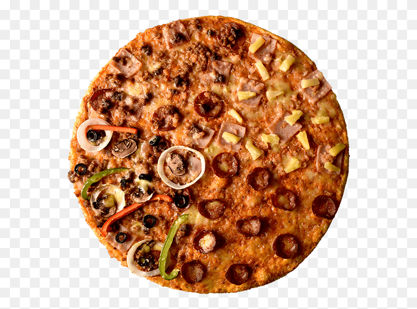 571x563 Four Seasons All Meat Meat Deluxe Crust Pizza, Еда, Блюдо, Еда Png Скачать