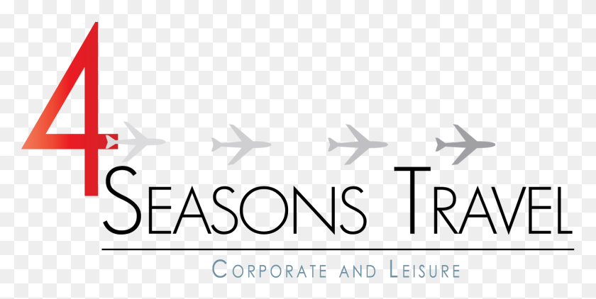 1562x725 Four Seasons Travel Four Seasons Travel Logo, Text, Airplane, Aircraft HD PNG Download