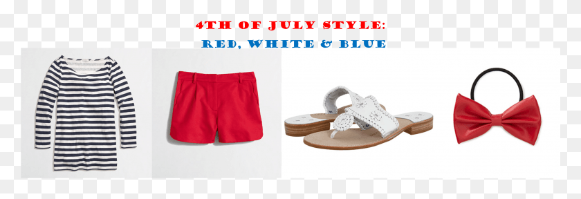 2685x788 Fourth Of July Red White And Blue Outfit Flip Flops, Clothing, Apparel, Shorts Descargar Hd Png