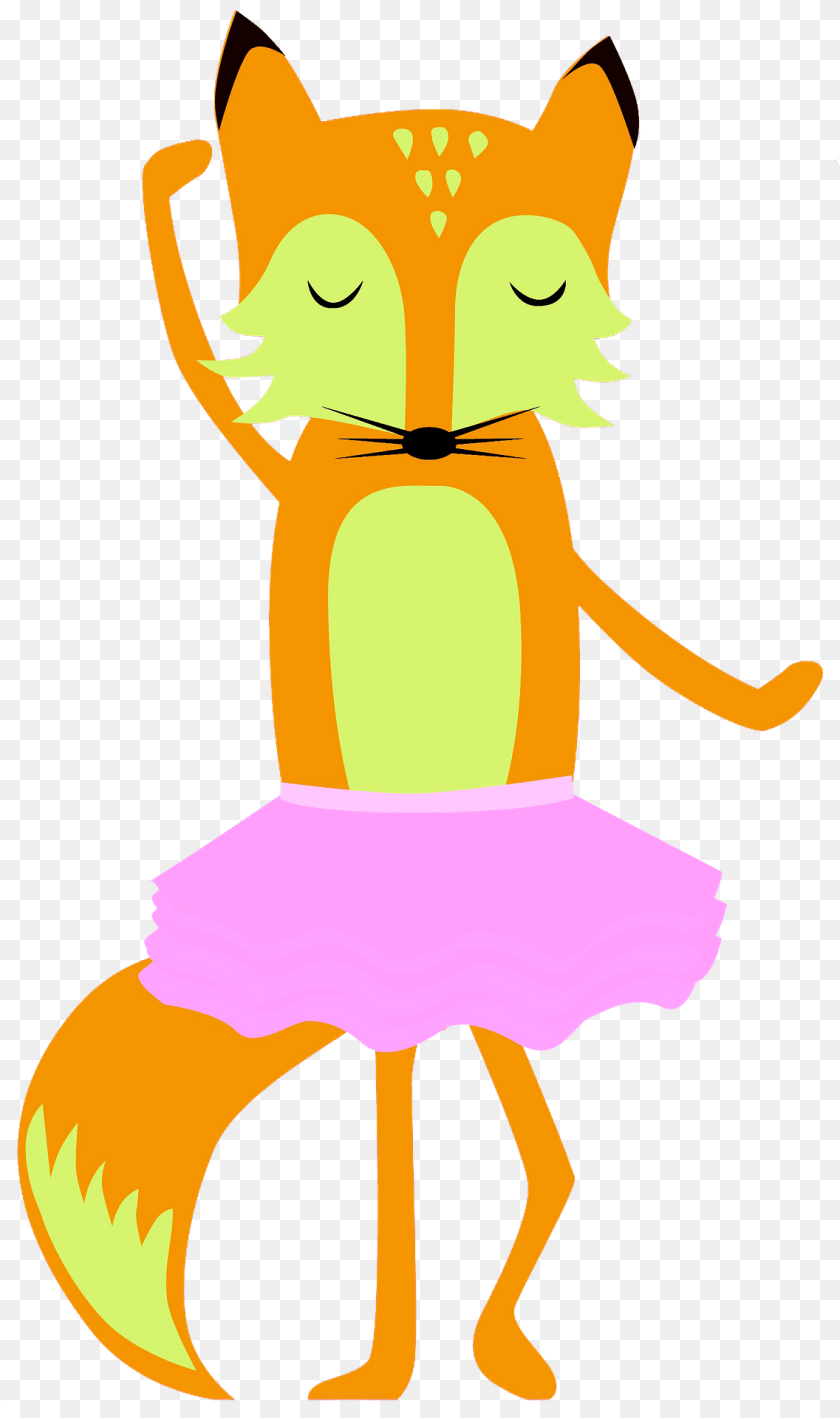 Fox Ballerina Baby, Person, Animal, Cat Clipart PNG