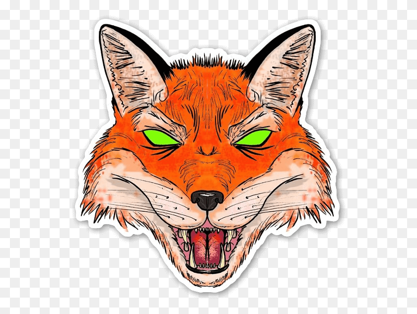 553x573 Fox Illustration, Animal, Mammal, Tattoo HD PNG Download