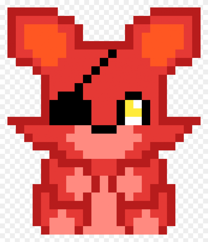 1012x1188 Foxy The Fox Pirate Toy Freddy Pixel Art, Pac Man, Rug, Pillow HD PNG Download
