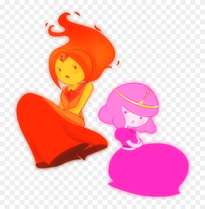 747x797 Fp And Young Pb Adventure Time Princess Bubblegum And Flame Princess, Costume, Clothing HD PNG Download
