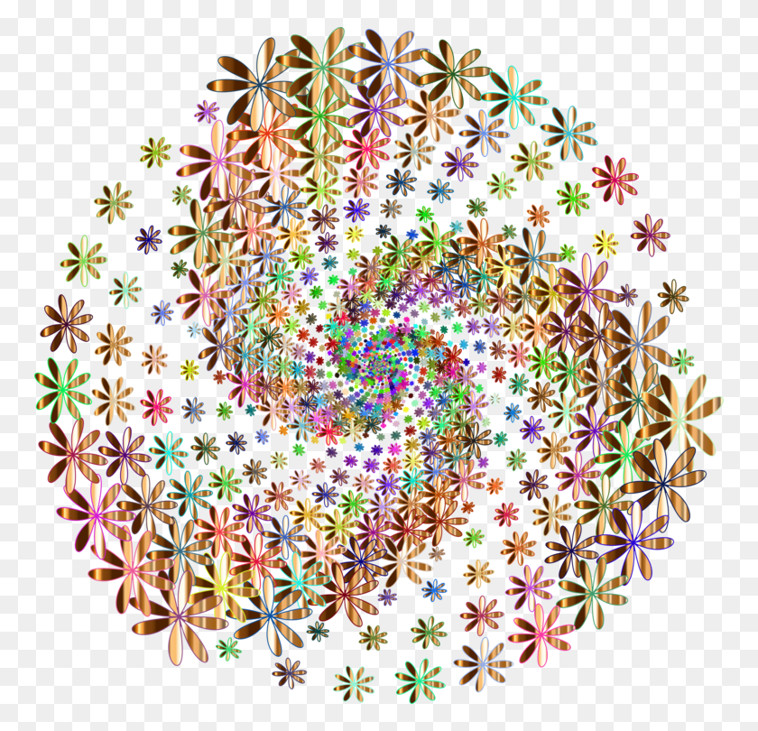 764x750 Fractal Art Symmetry Fractal Art Flower Shape In Visual Arts, Pattern, Chandelier, Lamp HD PNG Download