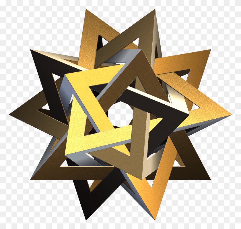 1961x1865 Fractal Triangles Computer Art 1429833 Mathematics, Cross, Symbol, Star Symbol HD PNG Download