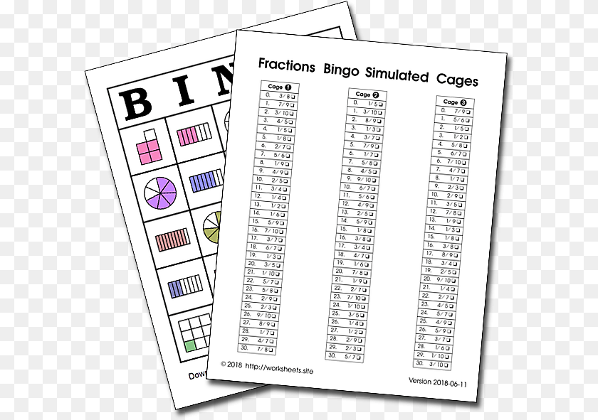608x591 Fractions Bingo Simulated Cages Paper, Page, Text, Scoreboard, Number Sticker PNG