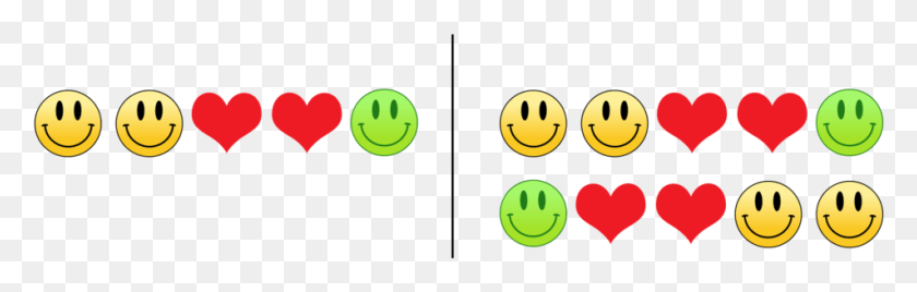 952x254 Fractions Same But Different Smiles Hearts Smiley, Light, Symbol Descargar Hd Png