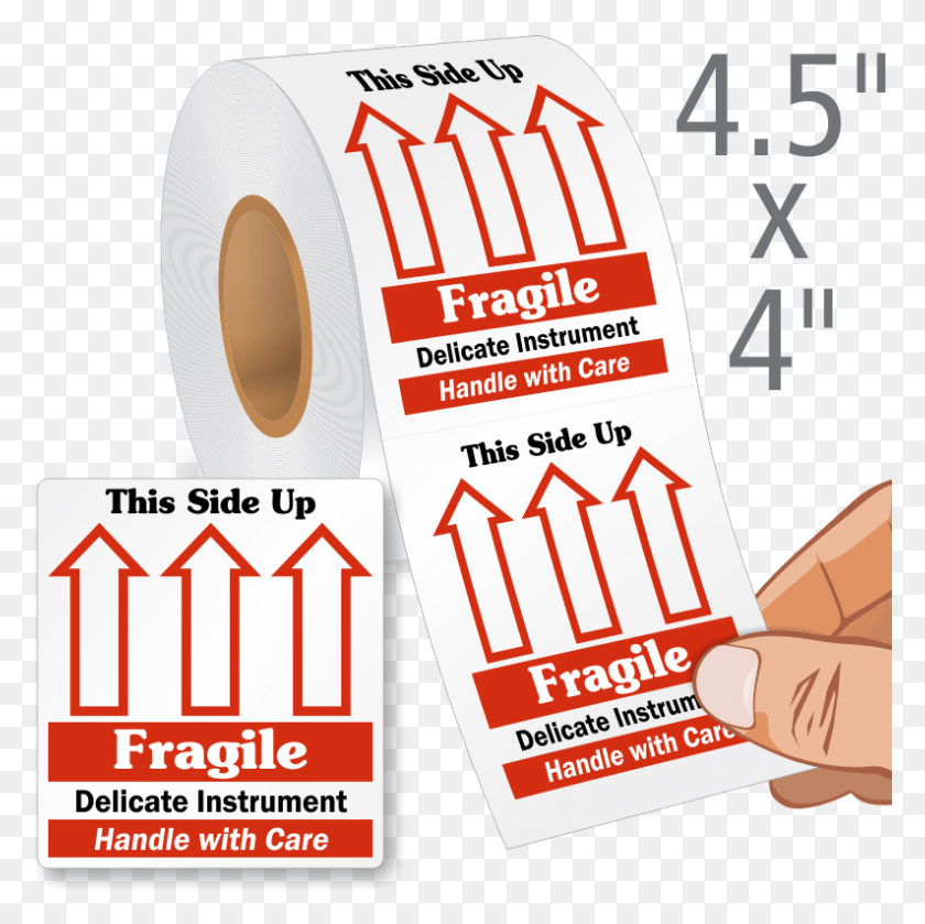 794x793 Fragile This Side Up Labels Roll Label, Paper, Flyer, Poster HD PNG Download