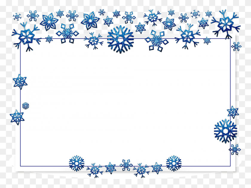 960x705 Frame Border Card Xmas Christmas Snow Flake Christmas Day, Floral Design, Pattern, Graphics HD PNG Download