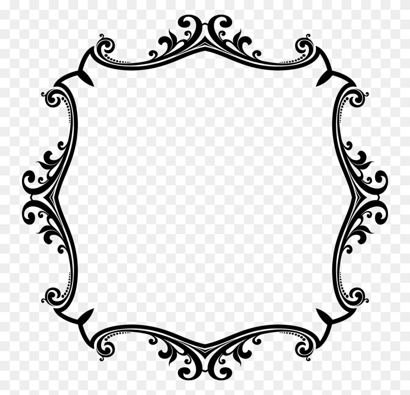750x750 Frame Border Design Black And White, Bow, Face, Armor HD PNG Download