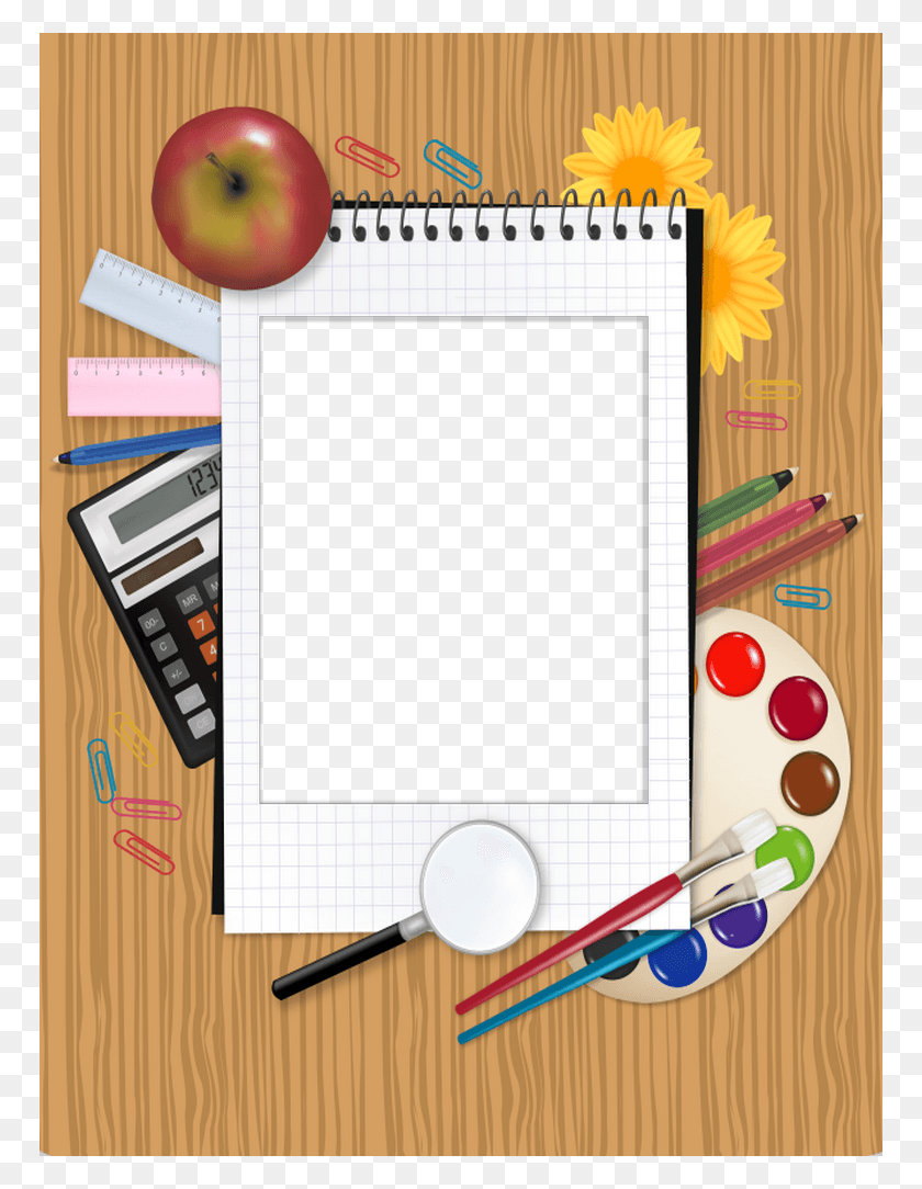 768x1024 Frame Clipart Borders And Frames Clip Art Printables School Background, Apple, Fruit, Plant HD PNG Download