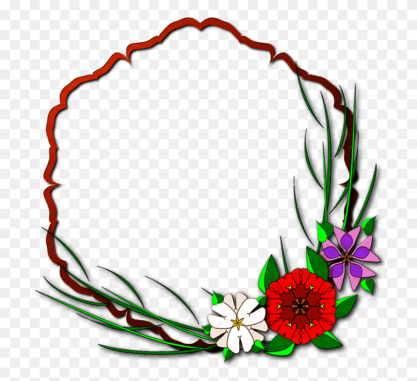 714x707 Рамка Цветы Растение Весна Природа Конечно Искусство, Графика, Цветочный Дизайн Hd Png Download