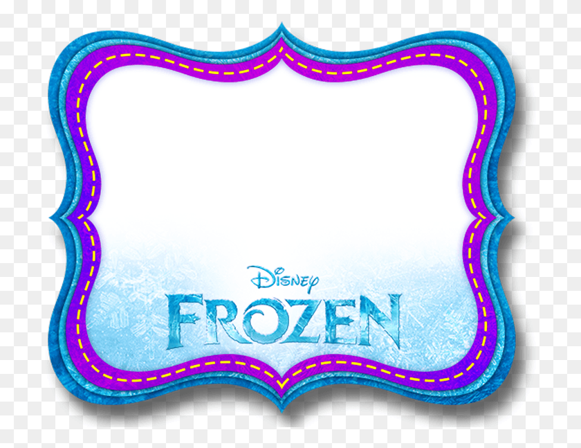 716x587 Рамка Frozen Roxo E Azul Disney Frozen Рамка, Этикетка, Текст, Фиолетовый Png Скачать