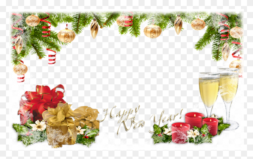 800x480 Frame Happy New Year Happy New Year Frame, Plant, Graphics HD PNG Download