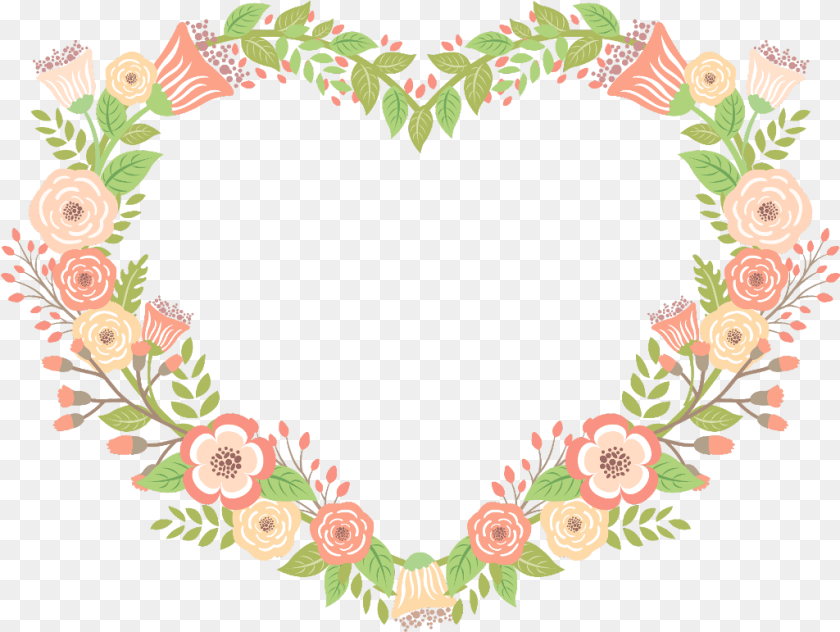 1025x771 Frame Marco Flores Flower Hear Love Cute Corazon Heart, Art, Floral Design, Graphics, Pattern PNG