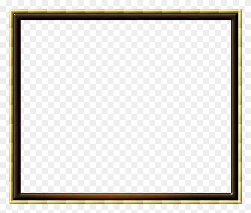 862x720 Frame Outline Picture Frame Gold Brown Golden Picture Frame, Blackboard, Monitor, Screen HD PNG Download