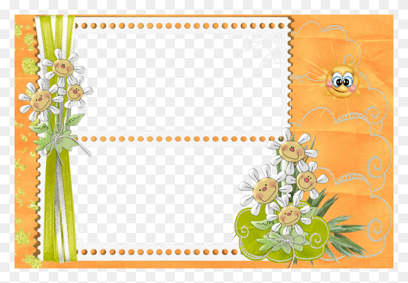 1500x1007 Descargar Png Frame Sun Motif, Graphics, Diseño Floral Hd Png