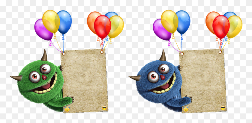946x428 Framed Art For Your Wall Ballons Birthday Color Birthday Imagens Para Carto De Aniversrio Em, Bird, Animal, Ball HD PNG Download