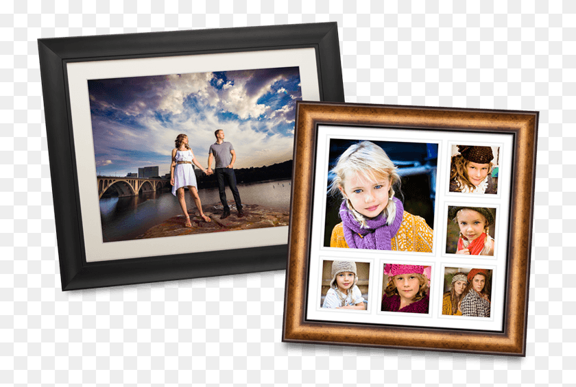 734x505 Framed Matted Prints Layout Framed Matted, Person, Human, Collage HD PNG Download