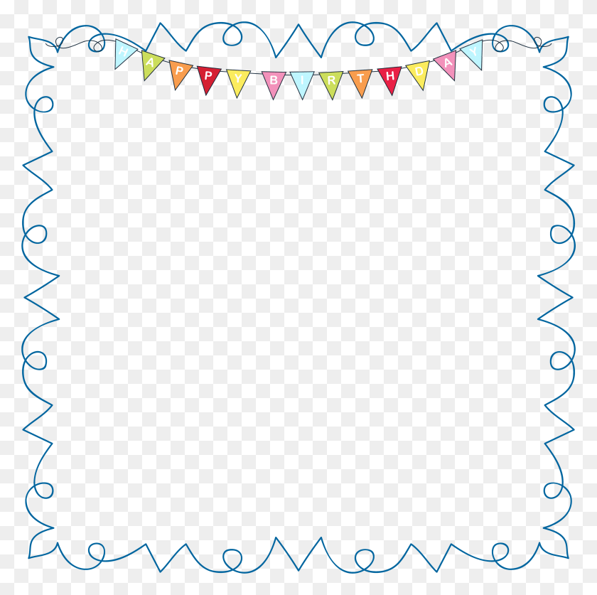 3525x3512 Frames Clipart Happy Birthday Ilrations Images Birthday Frame Clipart, Text, Leisure Activities, Diwali HD PNG Download