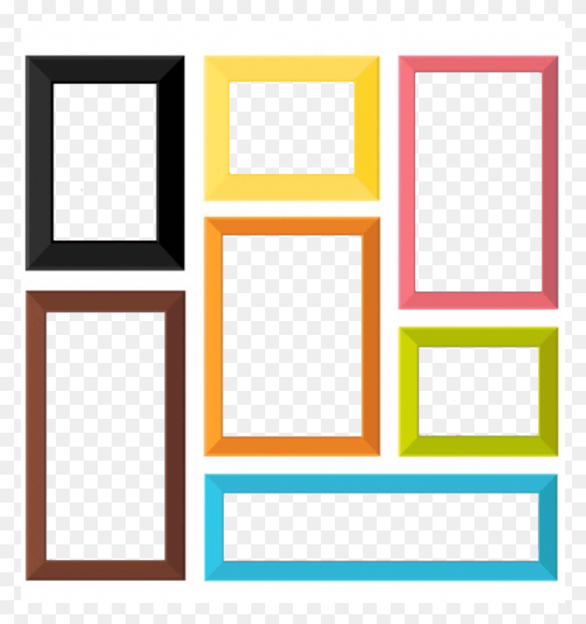1024x1096 Frames Wall Photos Collage Freetoedit, Poster, Advertisement, Text HD PNG Download