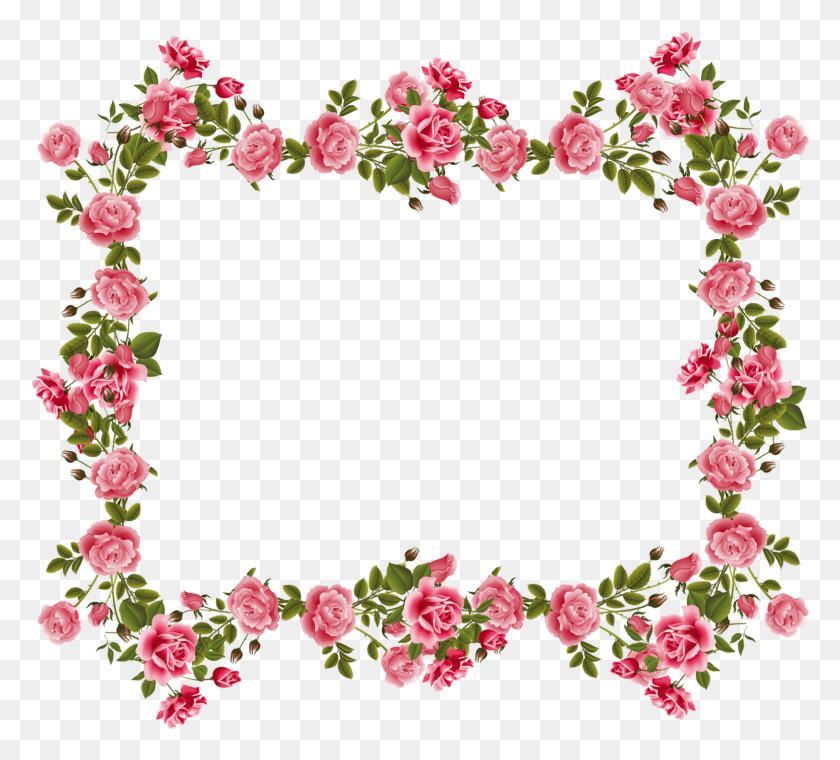 1547x1390 Descargar Png Marcos Fondos De Pantalla Diseños Vintage Marco De Rosa Floral Diseño De Borde Rosa, Diseño Floral, Patrón, Gráficos Hd Png