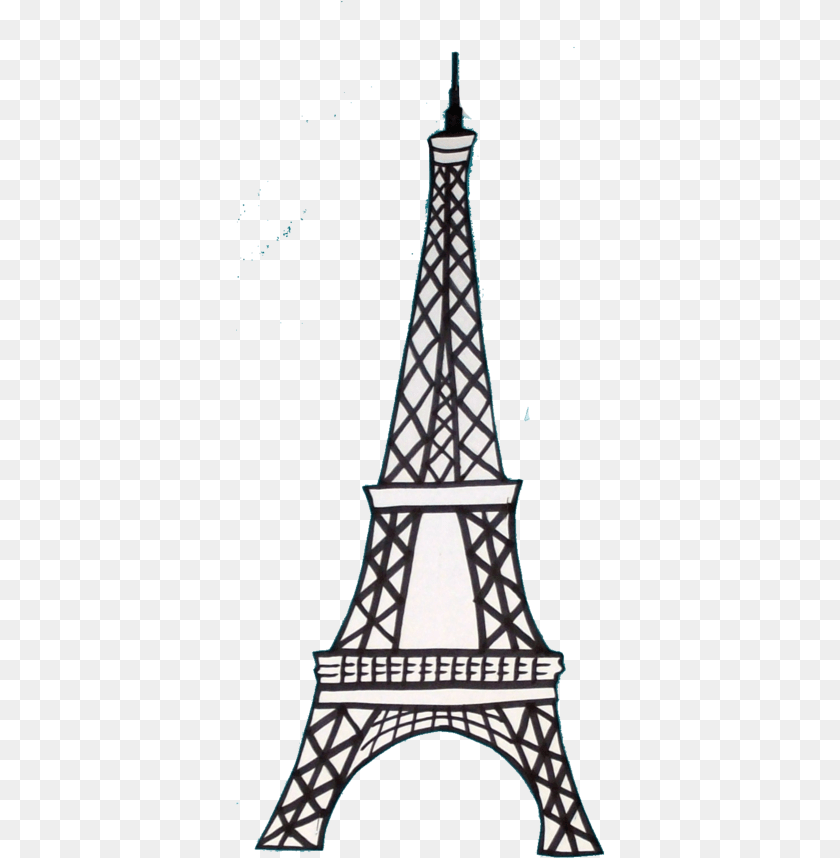 370x858 France Eiffel Tower Drawing, Architecture, Building, Spire PNG