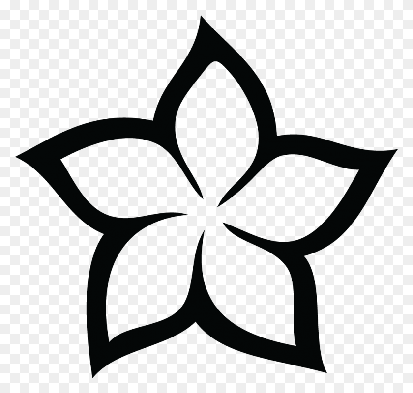 982x932 Frangipani Clipart Hawaiin Flower Northamptonshire County Council Logo, Symbol, Star Symbol, Plant HD PNG Download