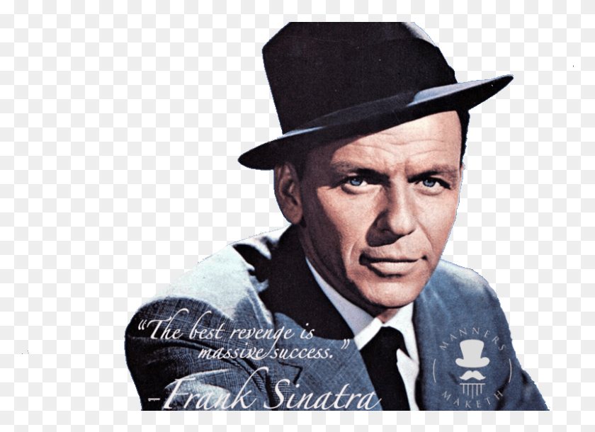 799x564 Frank Sinatra 2 Frank Sinatra, Clothing, Tie, Hat HD PNG Download