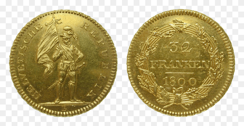 1222x587 Монета Franken 1800 Helvetische Republik, Человек, Человек, Золото Png Скачать