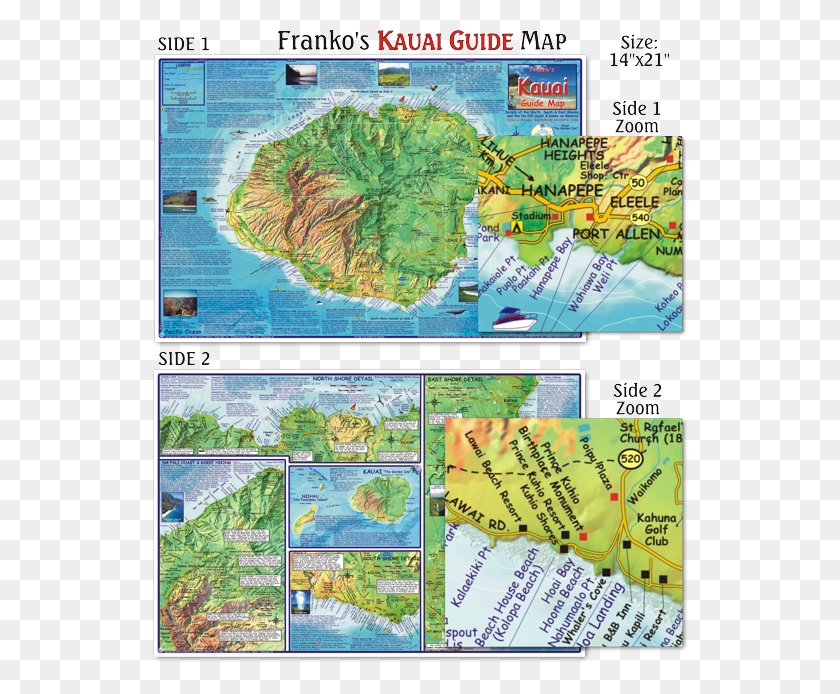 537x634 Frankos Kauai Dive Map, Diagram, Atlas, Plot HD PNG Download